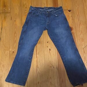 Wrangler Men's Dark Blue Bootcut Jeans